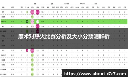 魔术对热火比赛分析及大小分预测解析